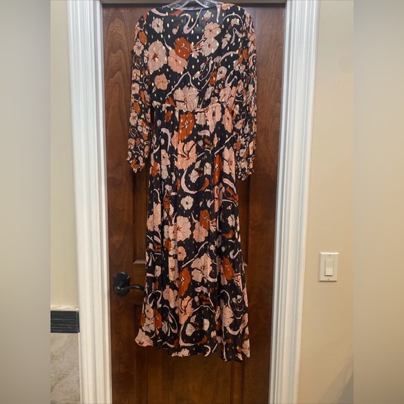 J. Crew Collection Tie-front Lurex Dress in Mixed Print Sz XS - Picture 6 of 10
